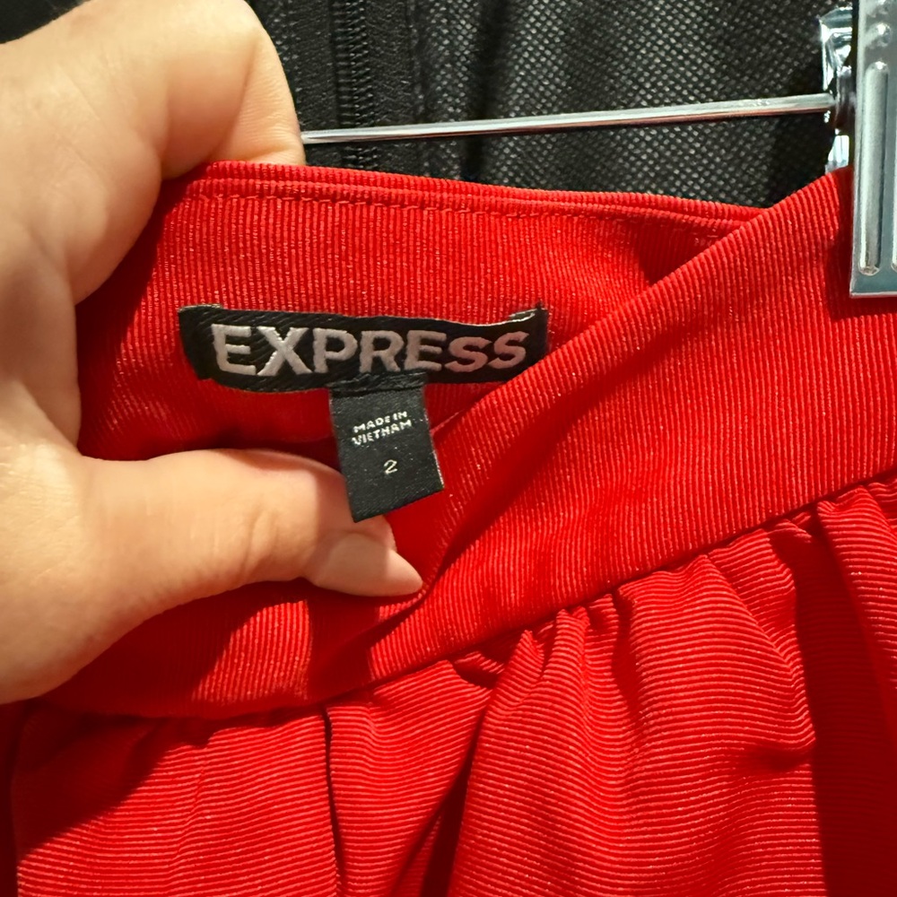 Express Scarlet Midi Skirt